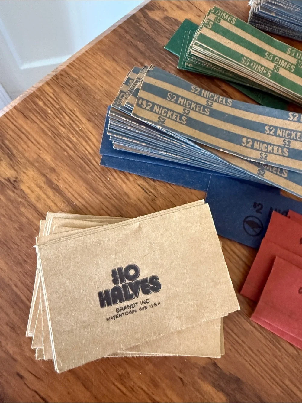 Assorted Coin Roll Wrappers - Multipack of Colored Paper Coin Rolls vintage